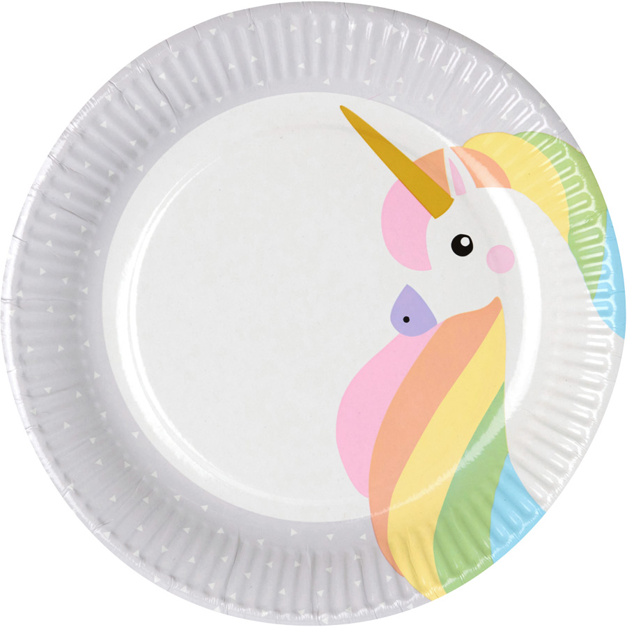 10 Assiettes Tendre Licorne - Eco