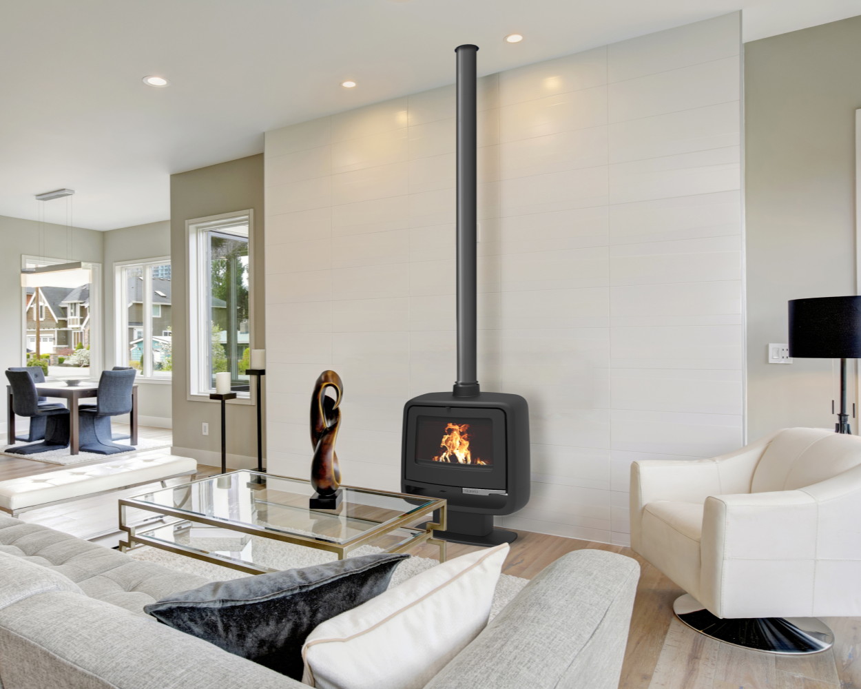 Poêle À Bois Paul Sur Pied 10kw En Fonte - Étanche - Eco Design
