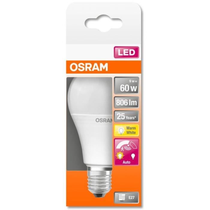 Osram Ampoule Star+ Led Standard Motion Sensor 9w=60 E27