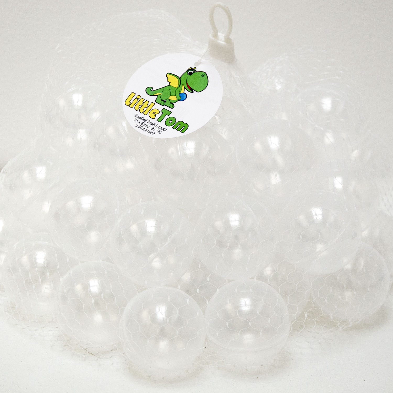 Littletom 50 Boules En Pe Diamètre 5,5cm Pour Remplir Piscine Bébé Transparent