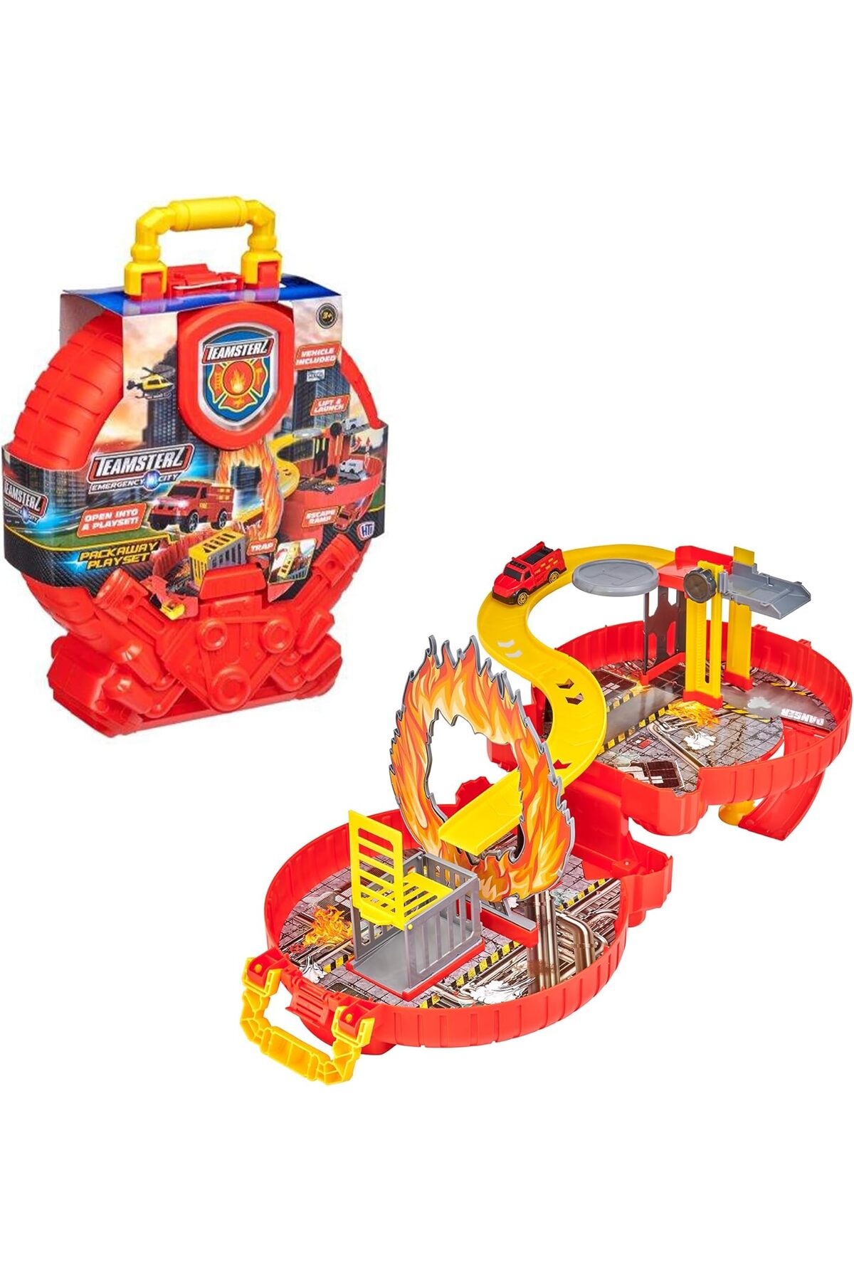 Teamsterz Vehicle & Track Set Fire Truck