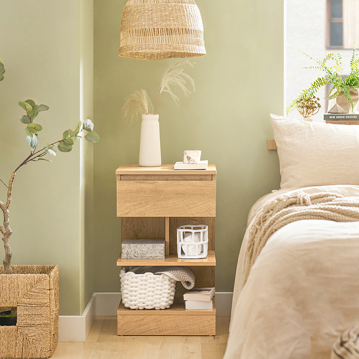 Table De Chevet Naturel Fbt49-n