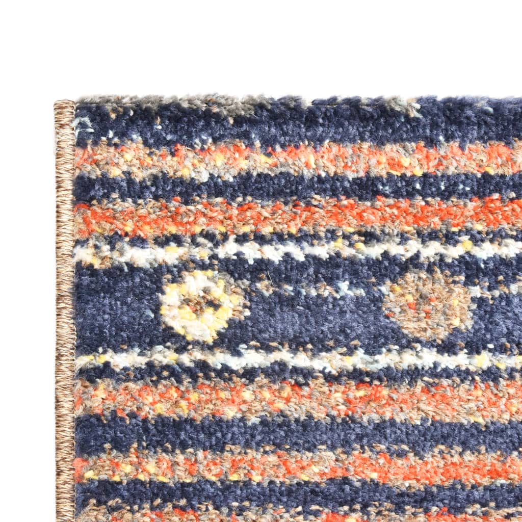 Vidaxl Tapis Bleu Et Orange 160x230 Cm Pp