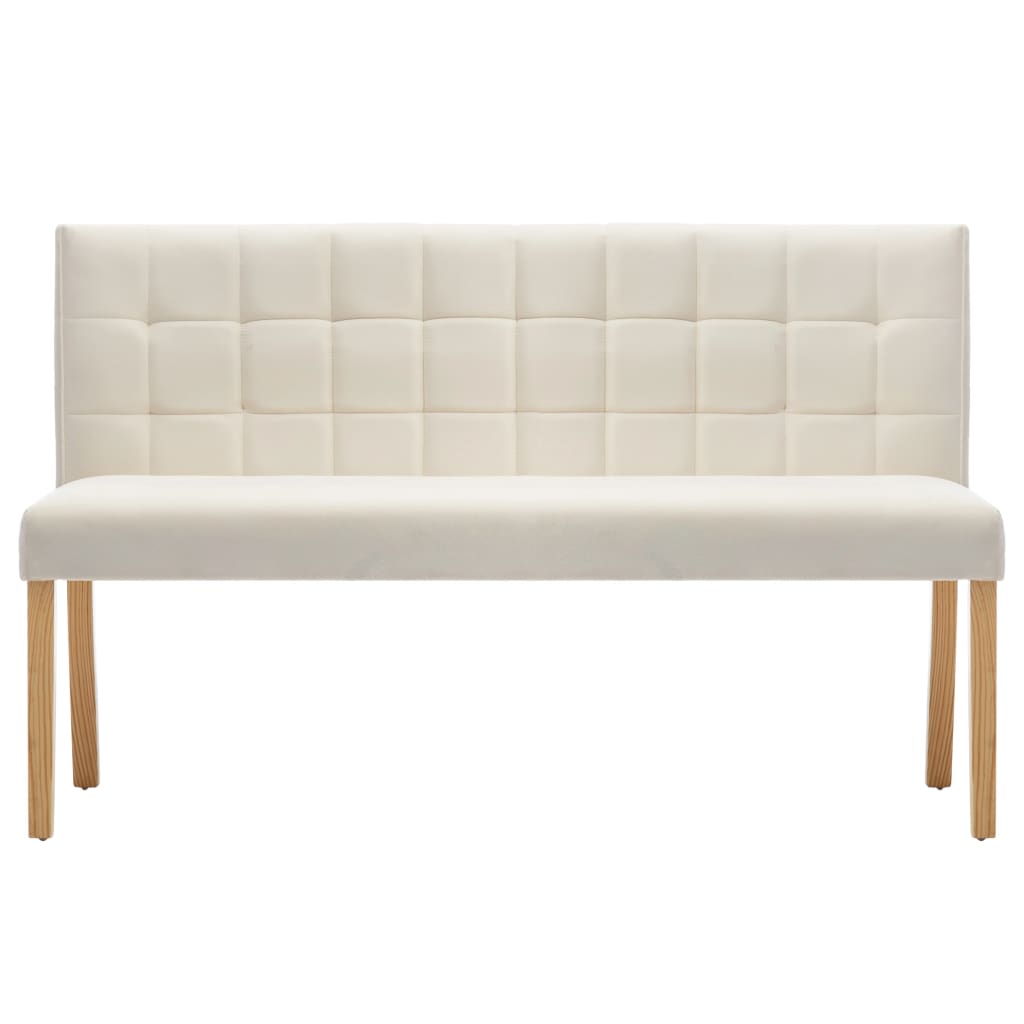 Banc | Banquette Pour Salon, Chambre 140 Cm Crème Velours