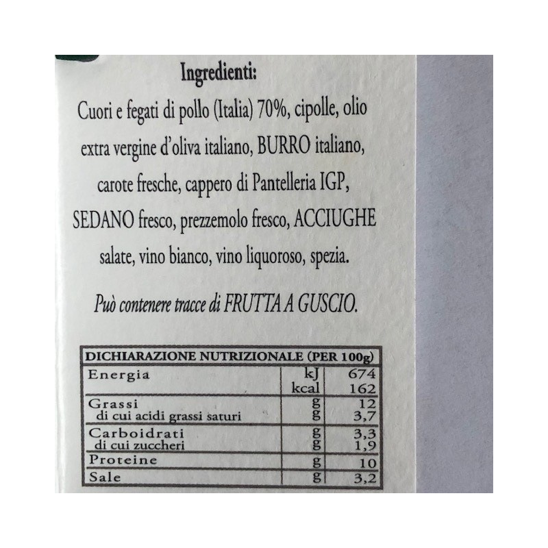 Paté Crostini Toscans Aux Foies De Volaille 180 Gr CASA LOMBARDI