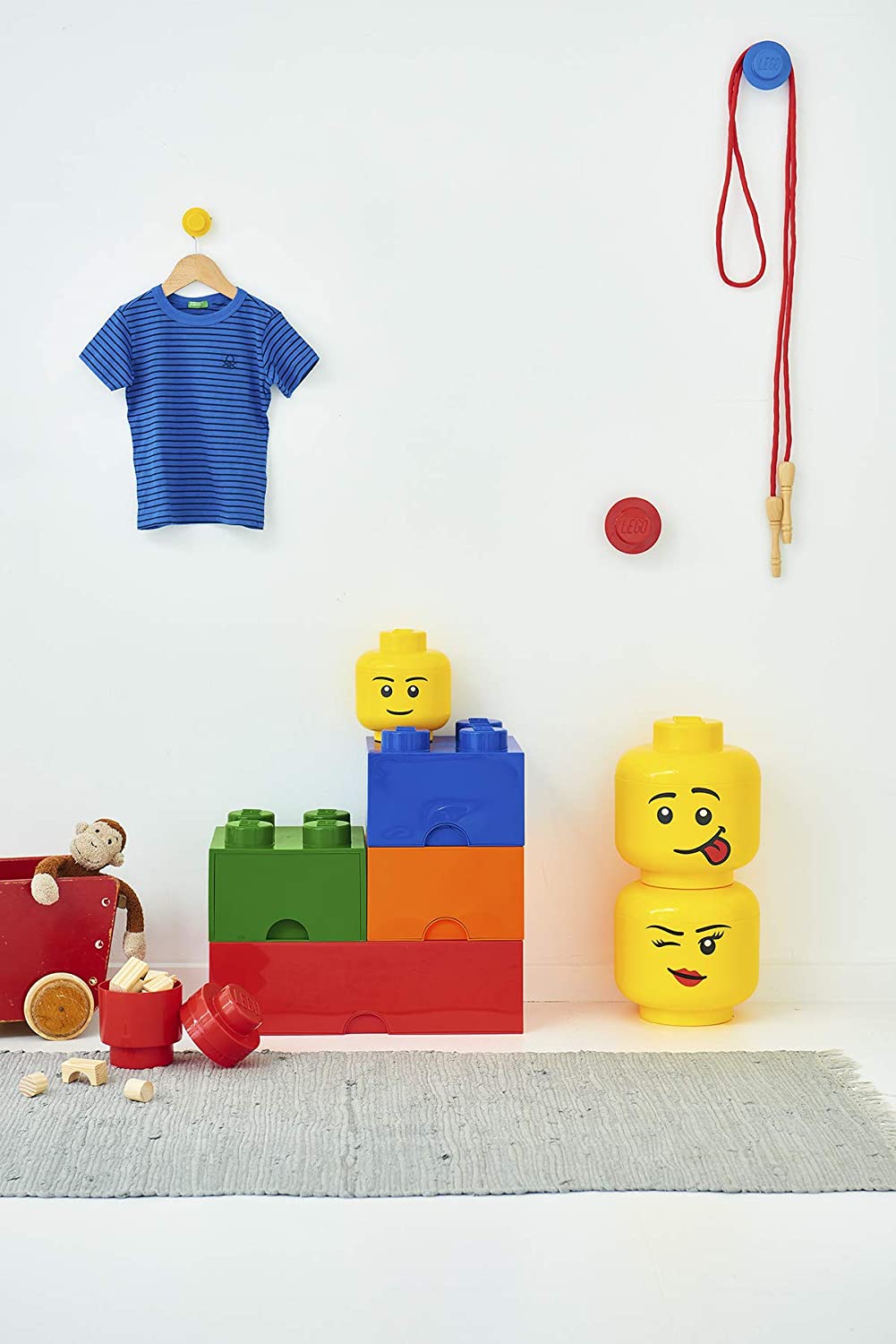 Lego - Tête De Rangement Fille Empilable S