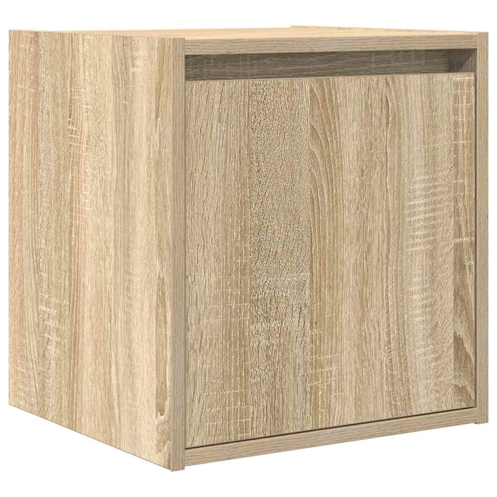 Table De Chevet | Table De Nuit | Table D'appoint Murale Chêne Sonoma 38x34x40 Cm