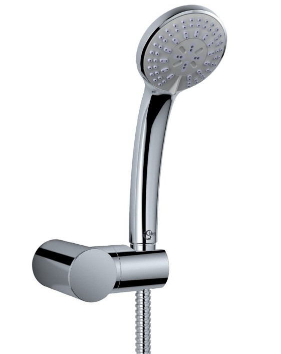 Ideal Standard - Ensemble Idealrain Support Mural Et Douchette 1 Jet Diam 8 Cm Ideal Standard