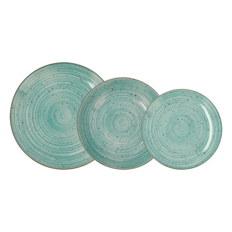 Service De Vaisselle Quid Montreal Céramique Turquoise Grès 18 Pièces