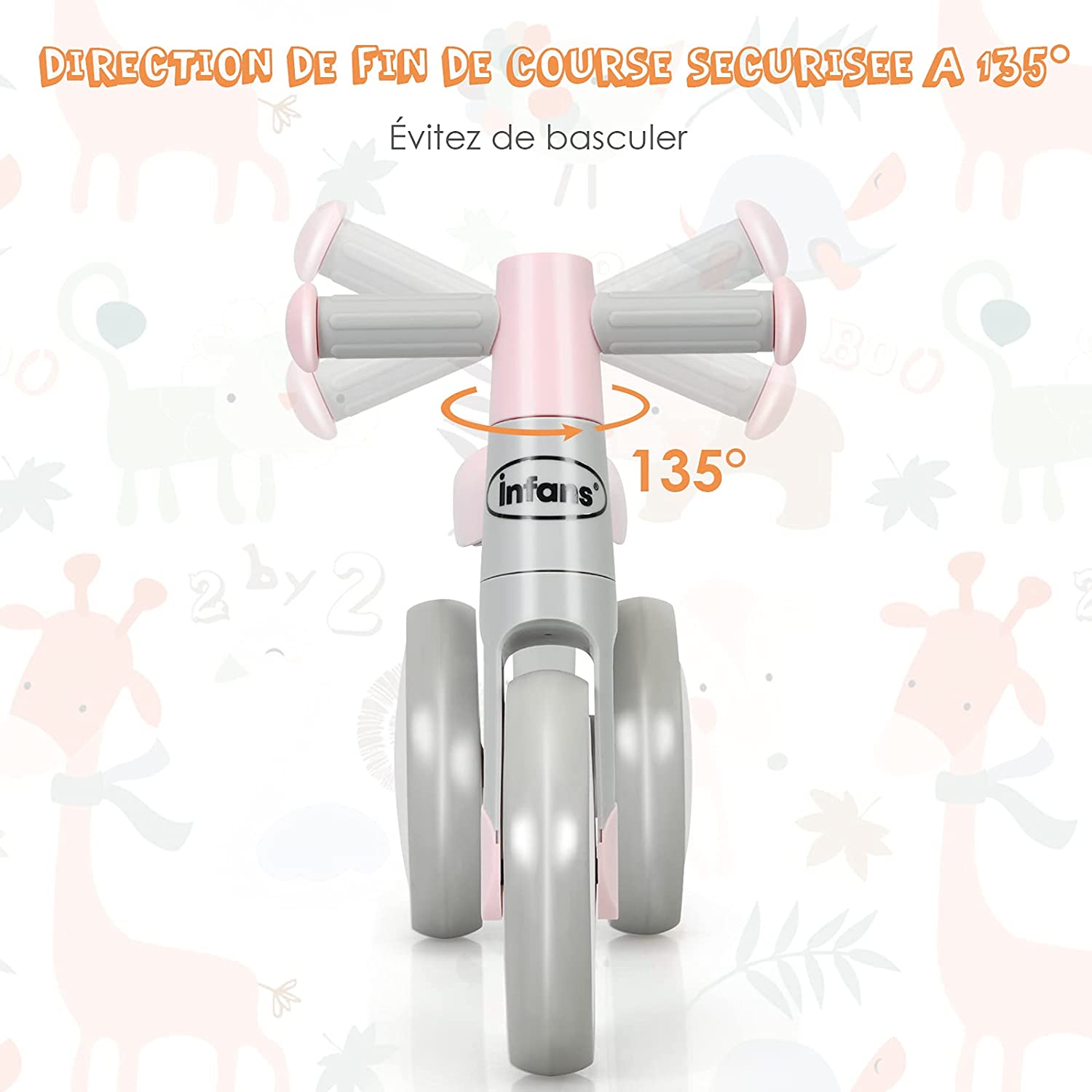 GIANTEX Draisienne pour Bébé sans Pédale avec 3 Roues Silencieuses,Vélo