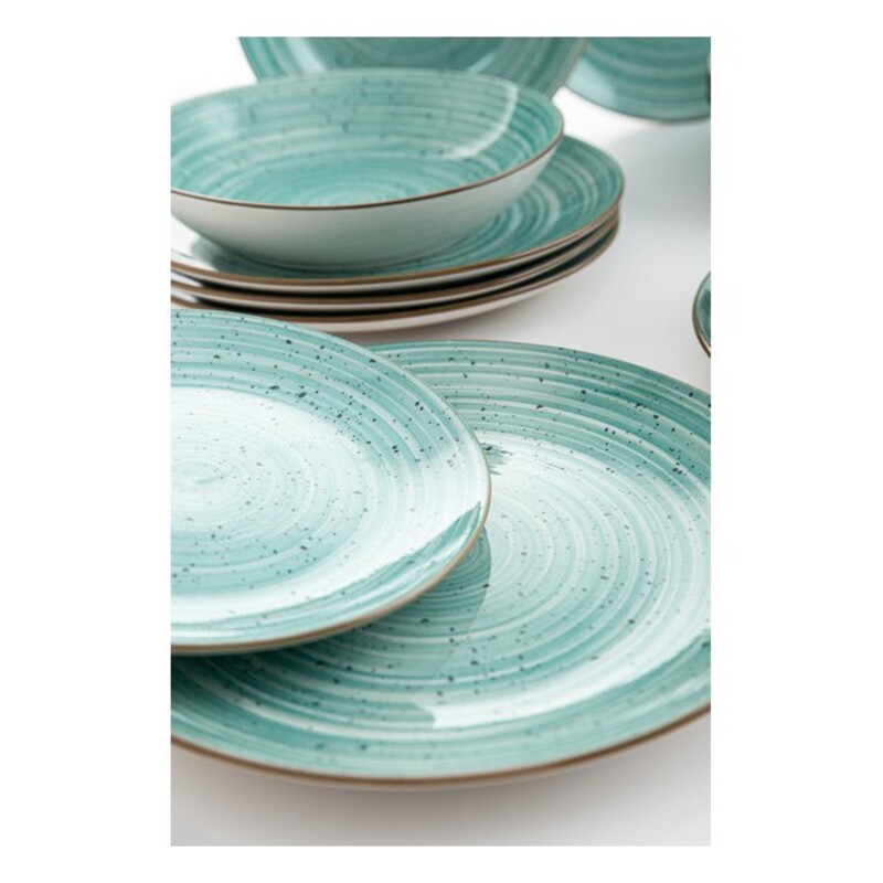 Service De Vaisselle Quid Montreal Céramique Turquoise Grès 18 Pièces