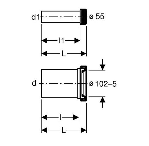 Kit De Raccordement Wc Suspendu, 18.5 Cm 152.422.46.1 Geberit