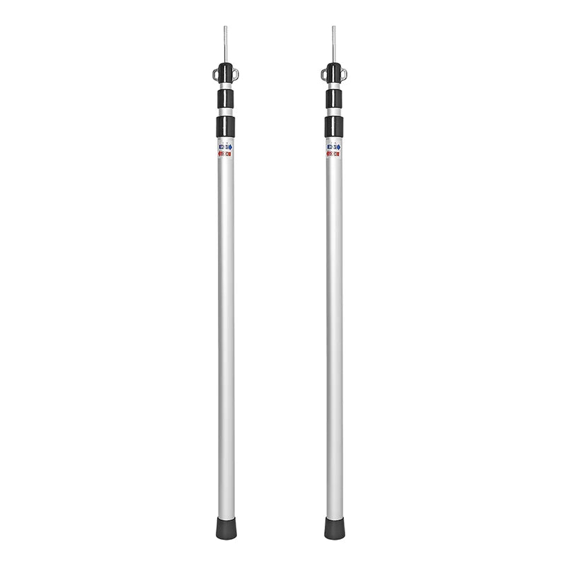 Poteau De Tente Télescopique 93-230cm Jeu De 2 Pièces