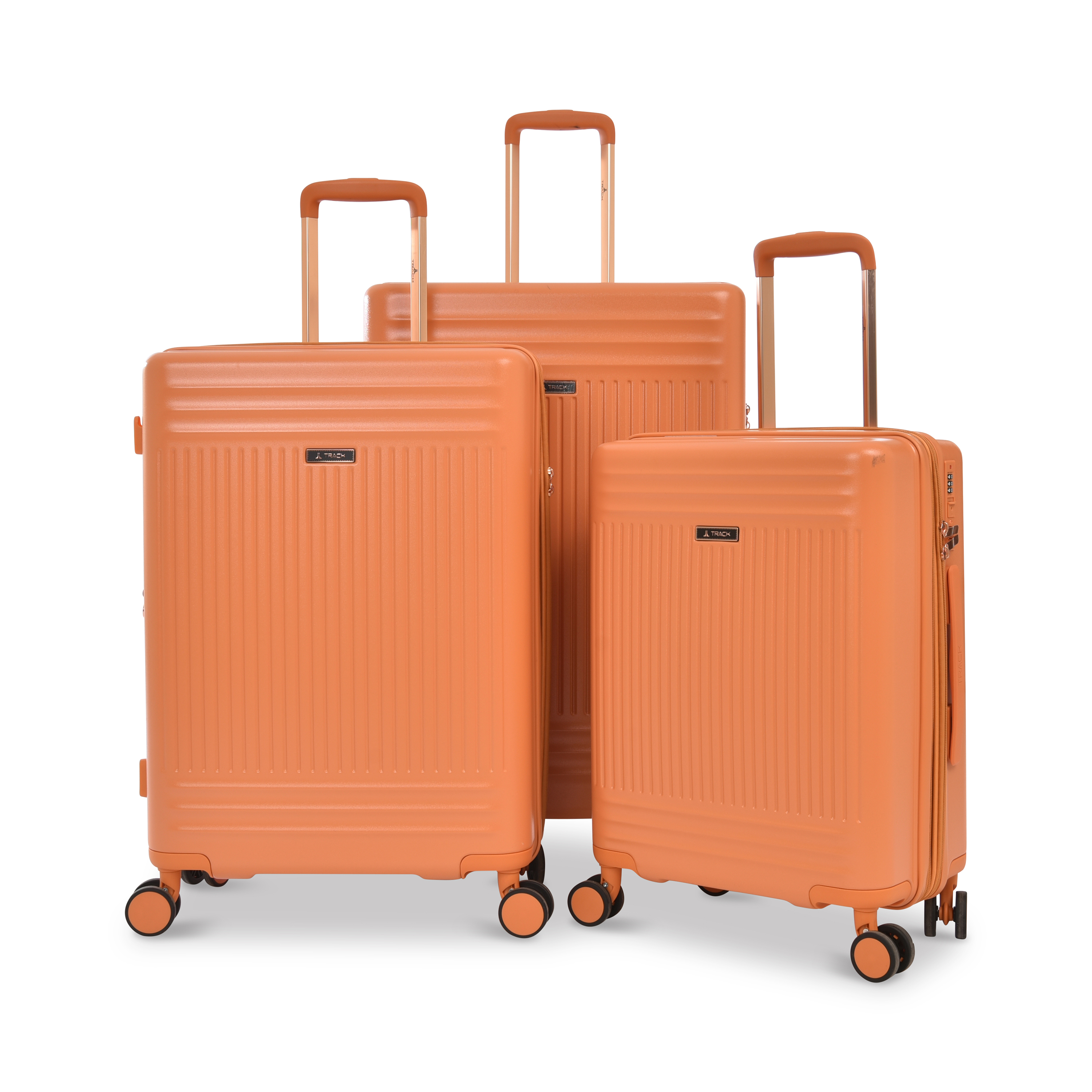 Track Luggage Set (20"/24"/28"),3 Pieces,Orange
