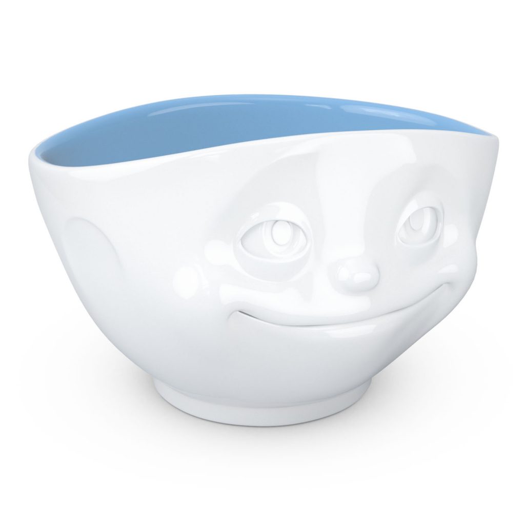 Bol 500ml En Porcelaine Humeur Du Matin Fou D’amour Tassen – Intérieur Bleu Océan