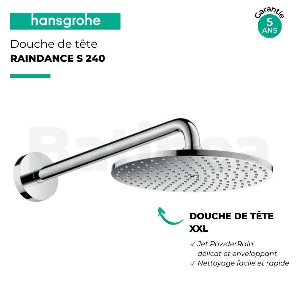 Douche De Tête Hansgrohe Raindance S 240 Avec Bras De Douche Chromé à