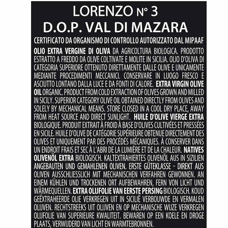Boîte Cadeau Huile D'olive Extra Vierge "i Tre Lorenzo" Barbera 500 Ml X 3 MANFREDI BARBERA