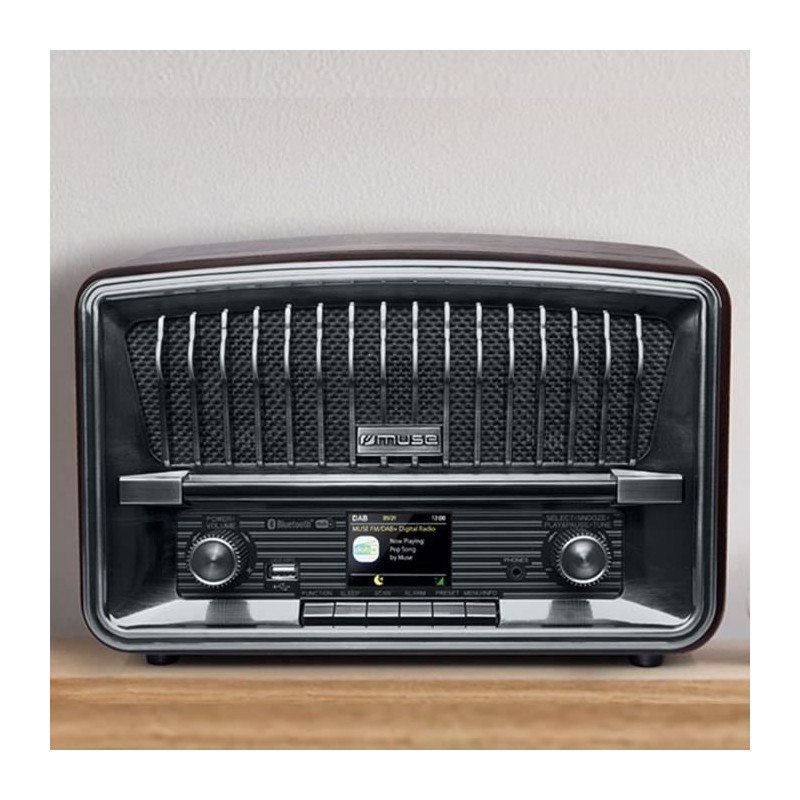Radio Wi-Fi Bluetooth DAB+ FM Internet Avec écran - Design De Table, Connexions AUX USB, Neuve