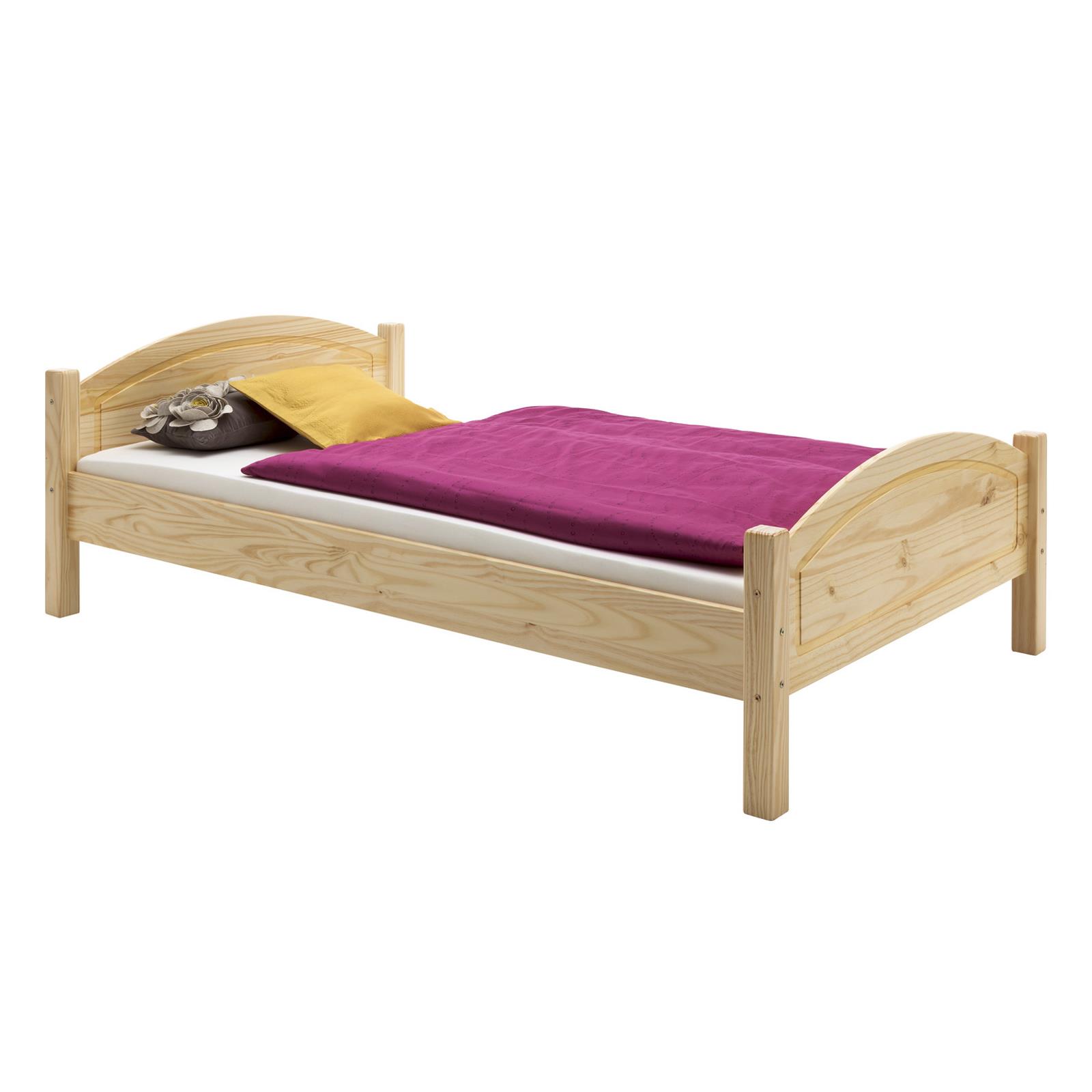 Lit En Pin Flims, 90 X 200 Cm, Vernis Naturel