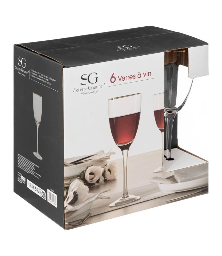 Lot De 6 Verres À Vin Ava 30cl