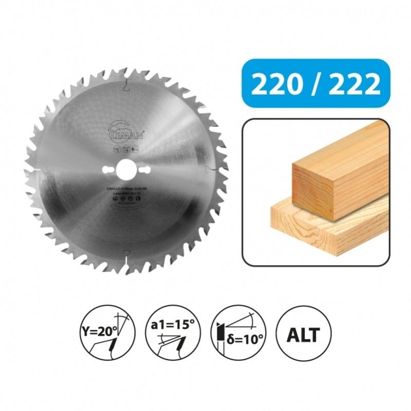 Lame Carbure Debit 500x30x36z Alt. / Anti-recul / Bois Leman