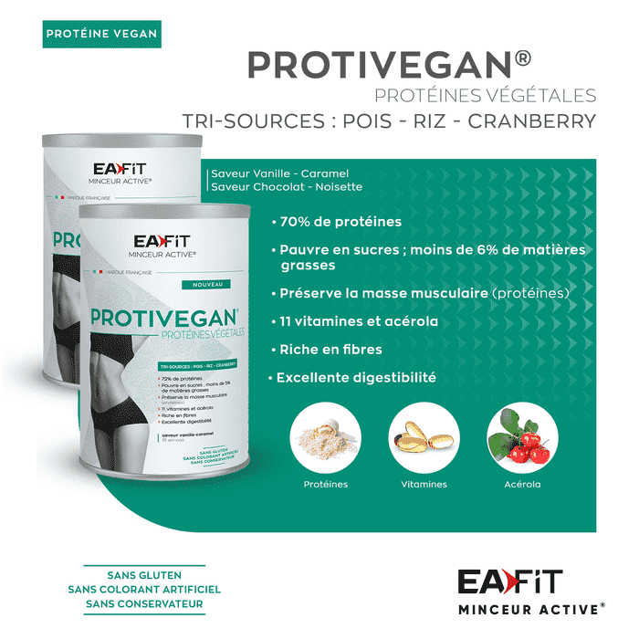 Eafit Protivegan Chocolat Noisette 450 G EAFIT