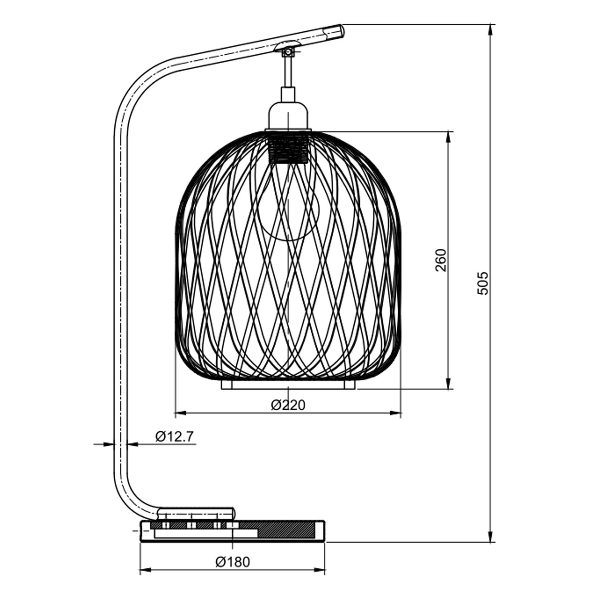 Lampe À Poser Reiko En Bamboo, Diamètre 50,5 Cm
