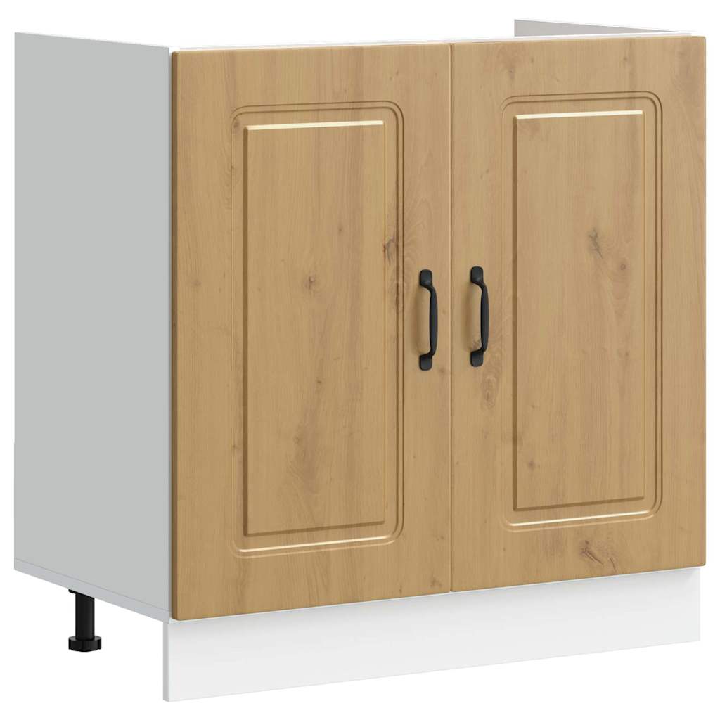 Meuble De Rangement | Armoire De Cuisine Kalmar 2 Pcs Marron 80 X 46 X 81.5 Cm