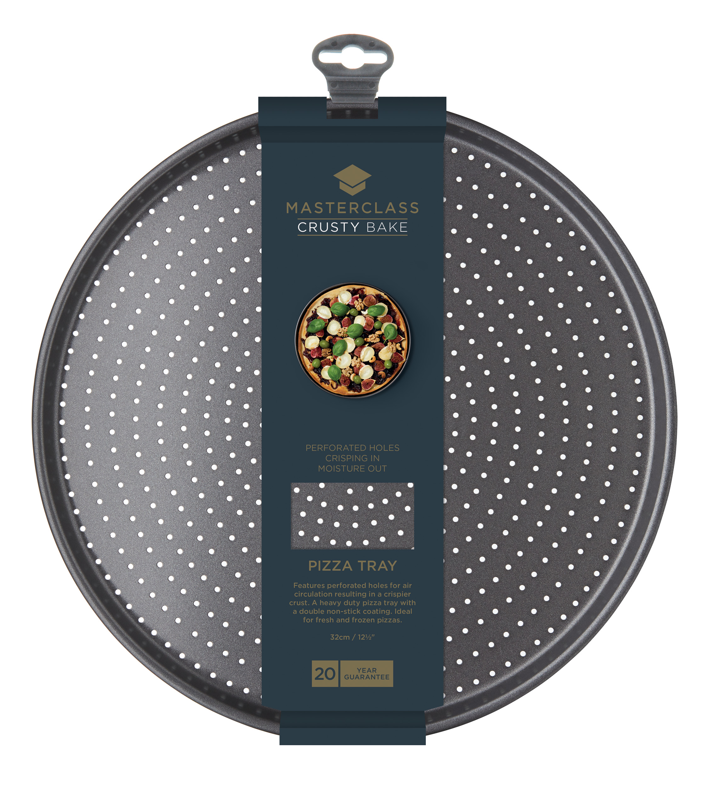 Kitchencraft Masterclass Plaque À Pizza Pâte Croustillante Crusty Bake (32 Cm)