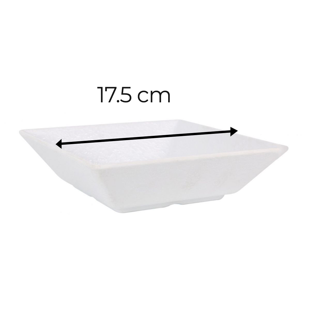 Lot De 24 Assiettes Creuses Carrés Dena, Service De Table En Porcelaine Blanc - Dimensions: 17.5 X 17.5 X 5 Cm