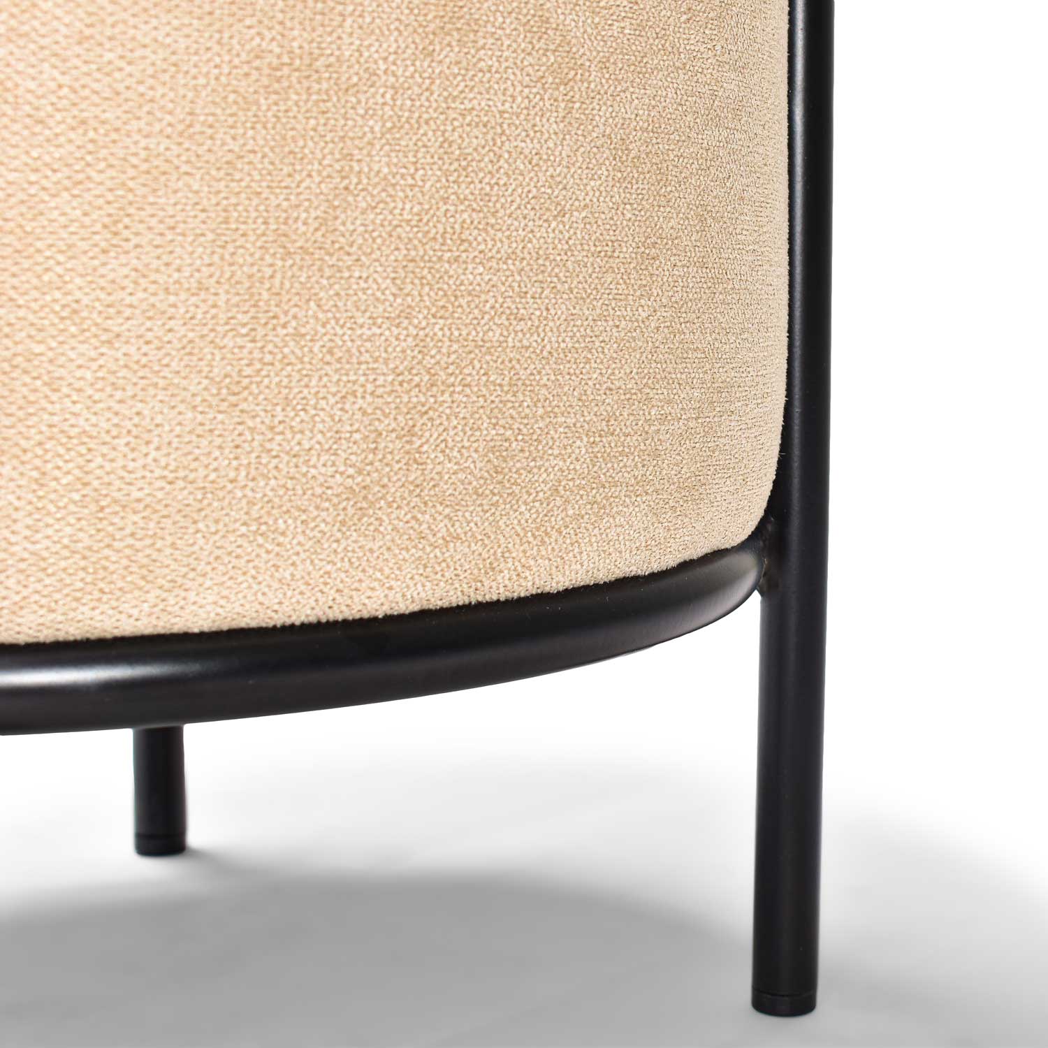 Bonn Linen - Petit Pouf Rond En Tessu