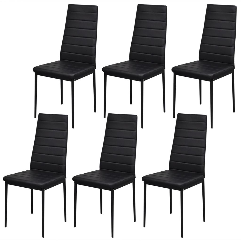 Ensemble De Table À Manger Sept Pièces Noir