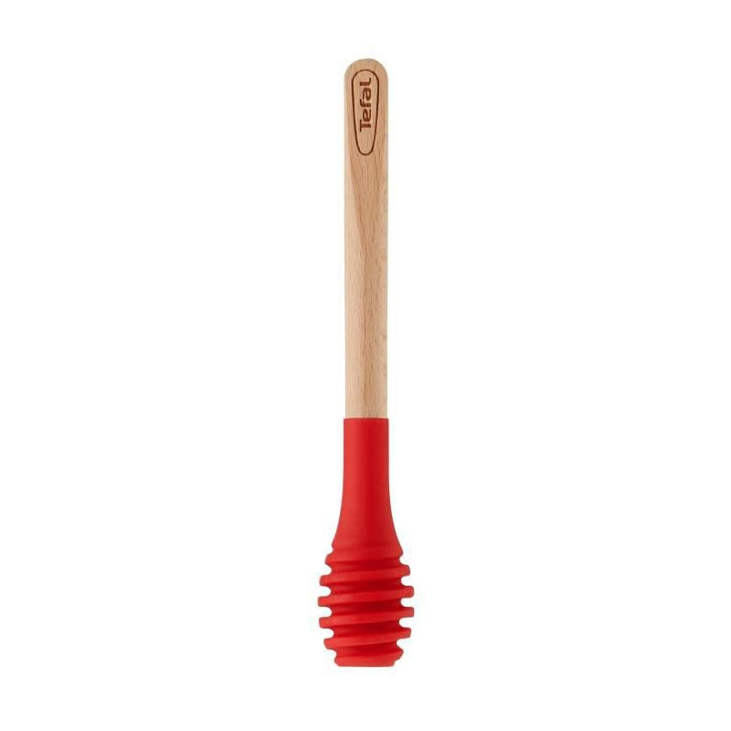 Tefal Cuillere A Miel Ingenio - Bois Hetre Et Silicone Platinium - 17,5 Cm