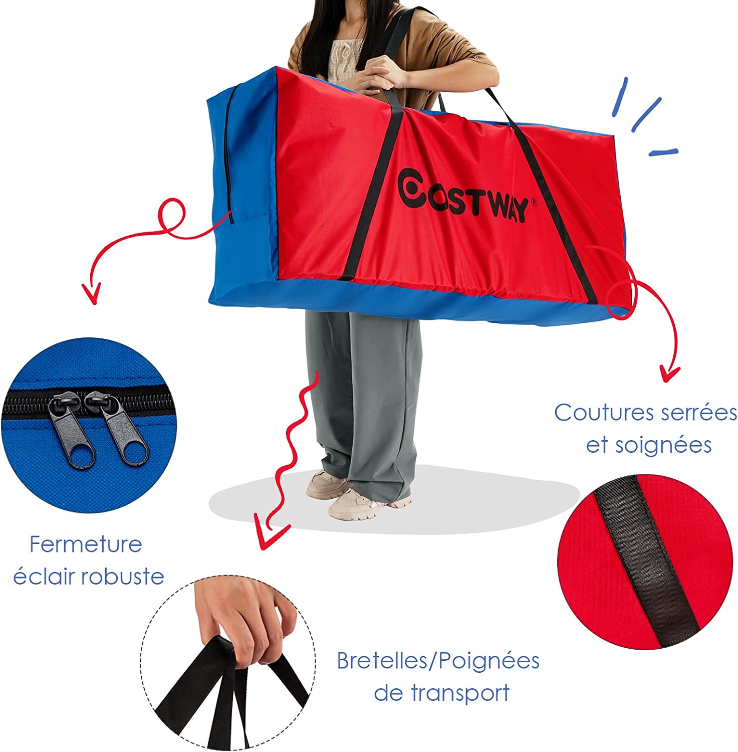 Sac De Rangement, Sac De Transport En Toile Oxford Pour Jeu De Stratégie Avec Poignée Ergonomique