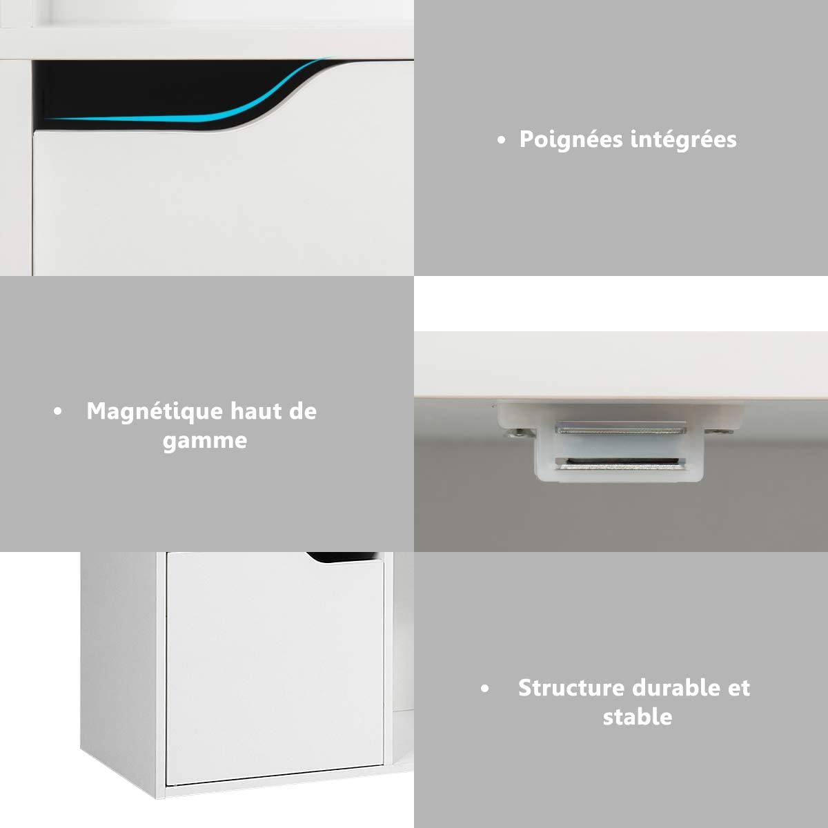 Costway Armoire De Rangement Casier Avec 6 Comparti , Bibliothèque Meuble En Cube