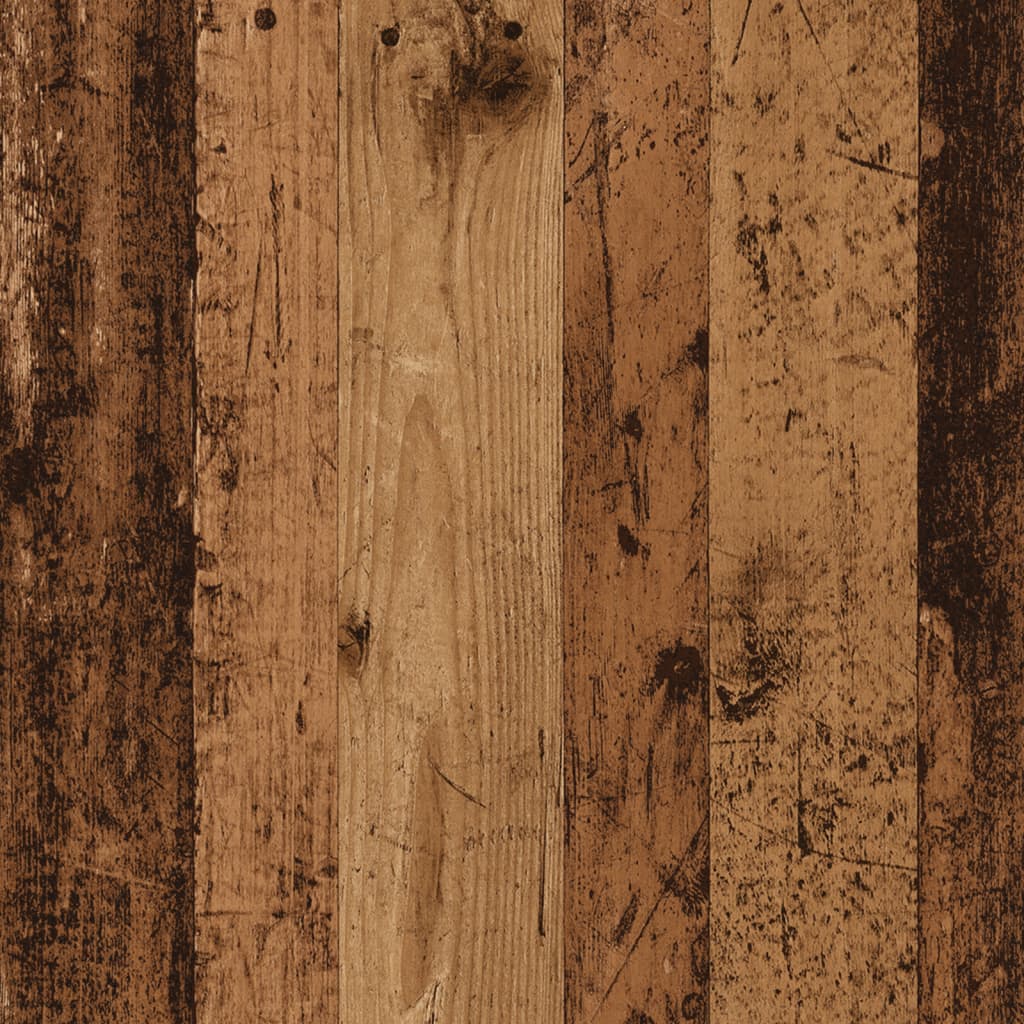 Armoire De Salle De Bain | Armoire De Toilette | Meuble De Rangement Vieux Bois 30x30x190cm Bois Ingénierie