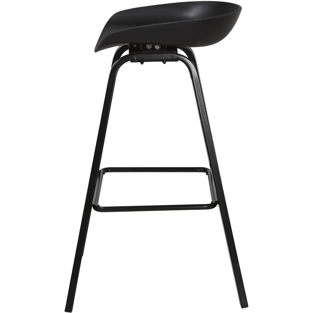 Granday - Lot De 4 Tabourets De Bar Noir Et Pieds Métal à Prix Carrefour