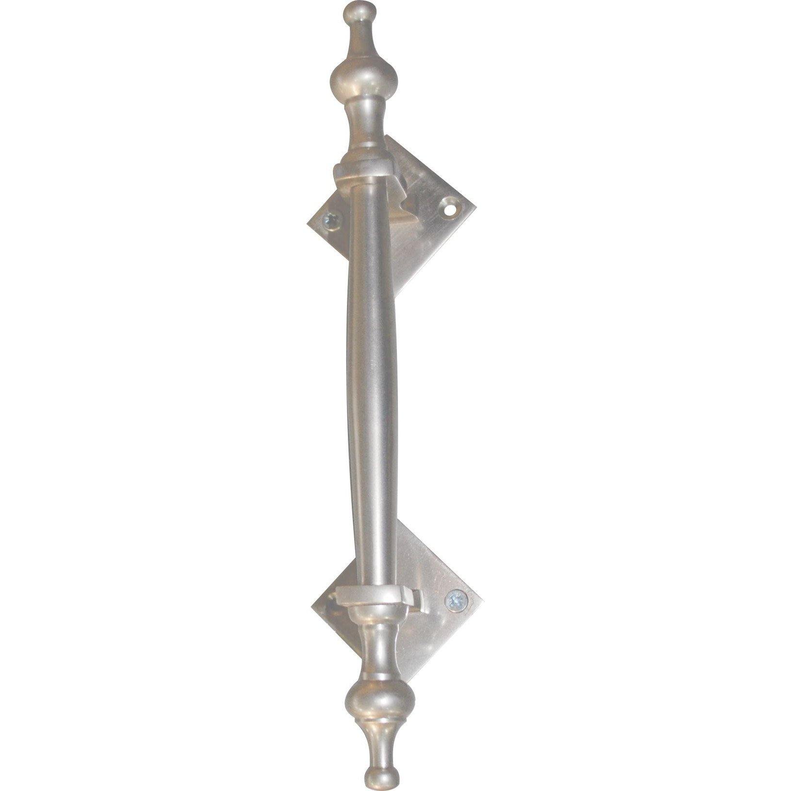 Decor Handles - Victorian Pull Handle - Solid Brass - 220mm - Satin Chrome