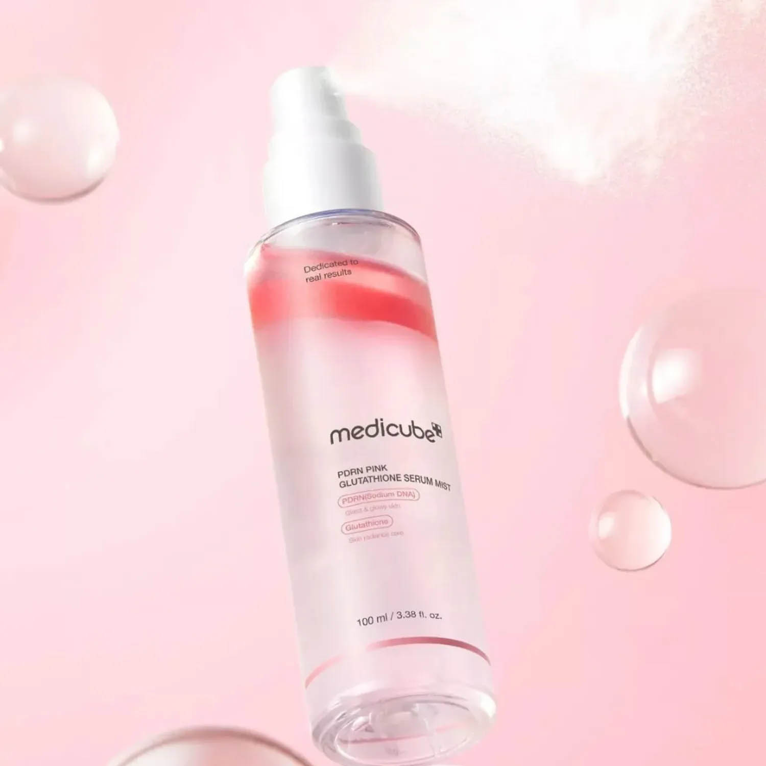 Aplikácia Medicube PDRN Pink Glutathione Serum Mist