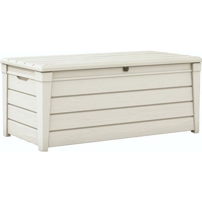 image: Image: Keter - Coffre De Rangement Extérieur En Résine 455 Litres Blanc - Malle De Jardin