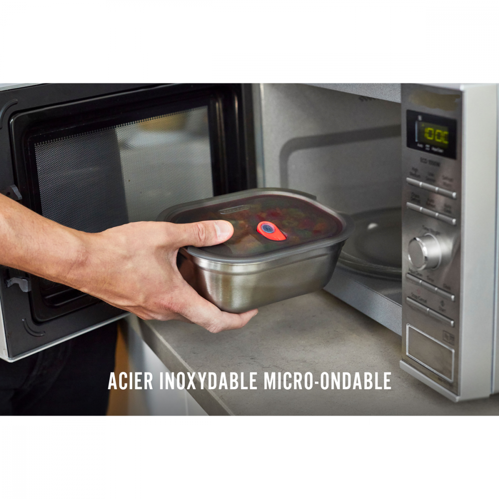 Lunch Box Acier Micro-ondable 1,2l Black And Blum