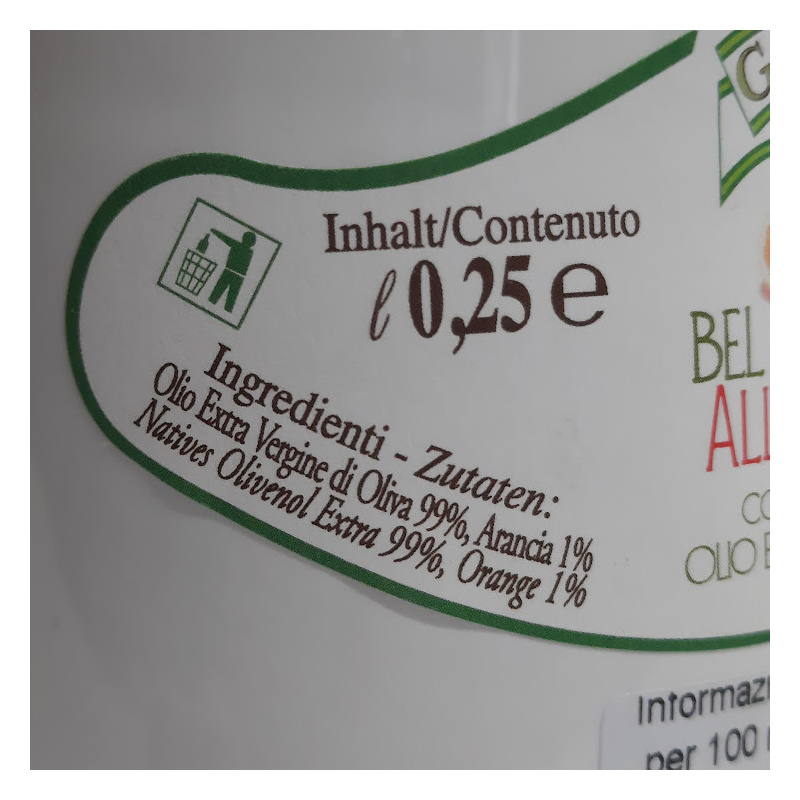 Cruche En Céramique Avec Huile D'olive Extra Vierge Aromatisée À L'orange 250 Ml FRANTOIO GALANTINO