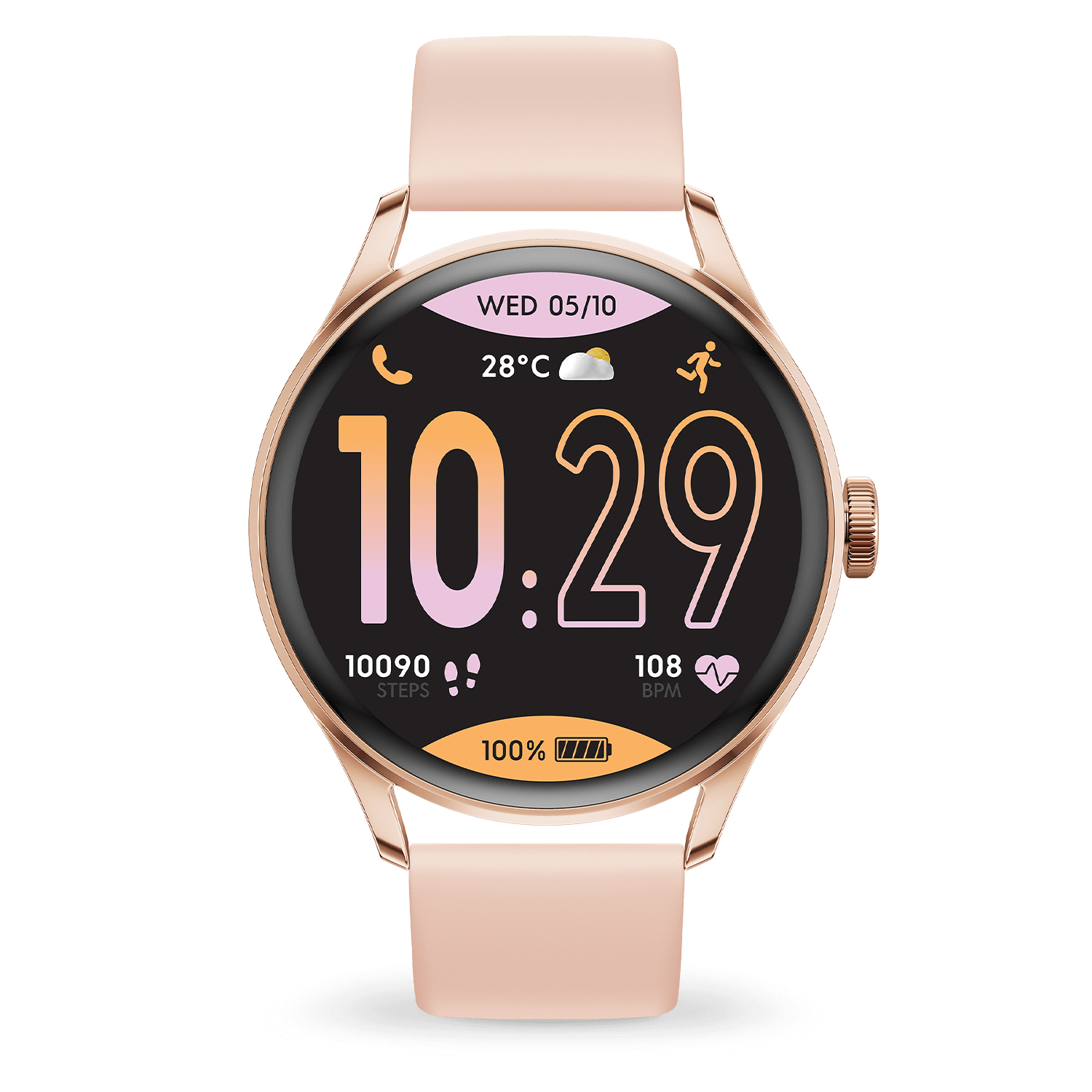 Ice-Watch Ice Smart Two 3,05 cm (1.2'') AMOLED 39 mm Numérique 390 x 390 pixels Écran tactile Or rose