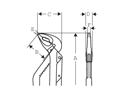Pince Multiprise Ergo™ 400 Mm Finition Phosphatée 8226 Bahco