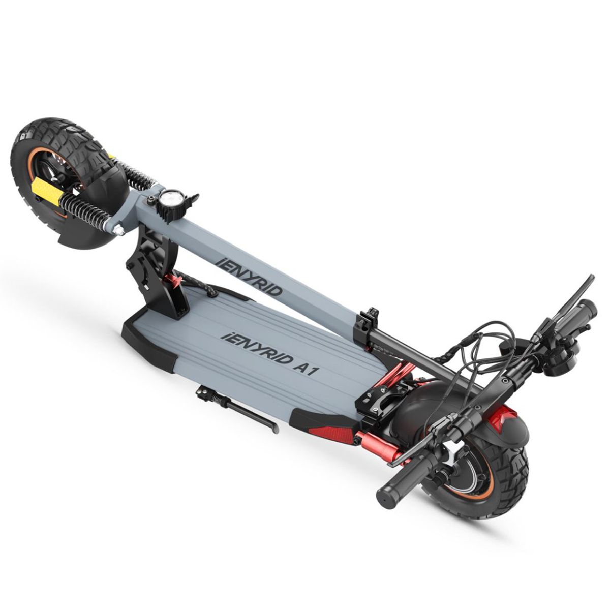 Trottinette Électrique Pliable Ienyrid A1, 800 W, 48 V, 12,5 Ah, 10 Po, Gris