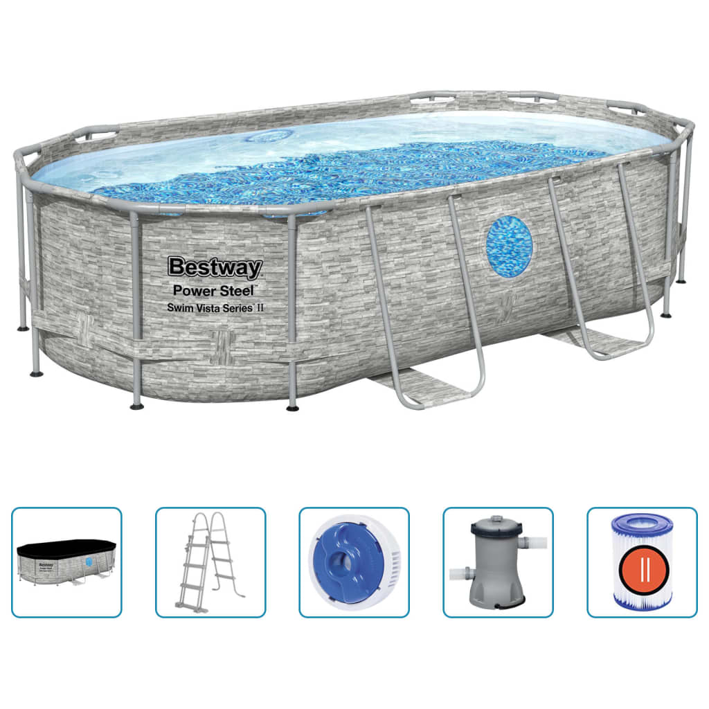Ensemble De Piscine Power Steel 427x250x100 Cm Bestway