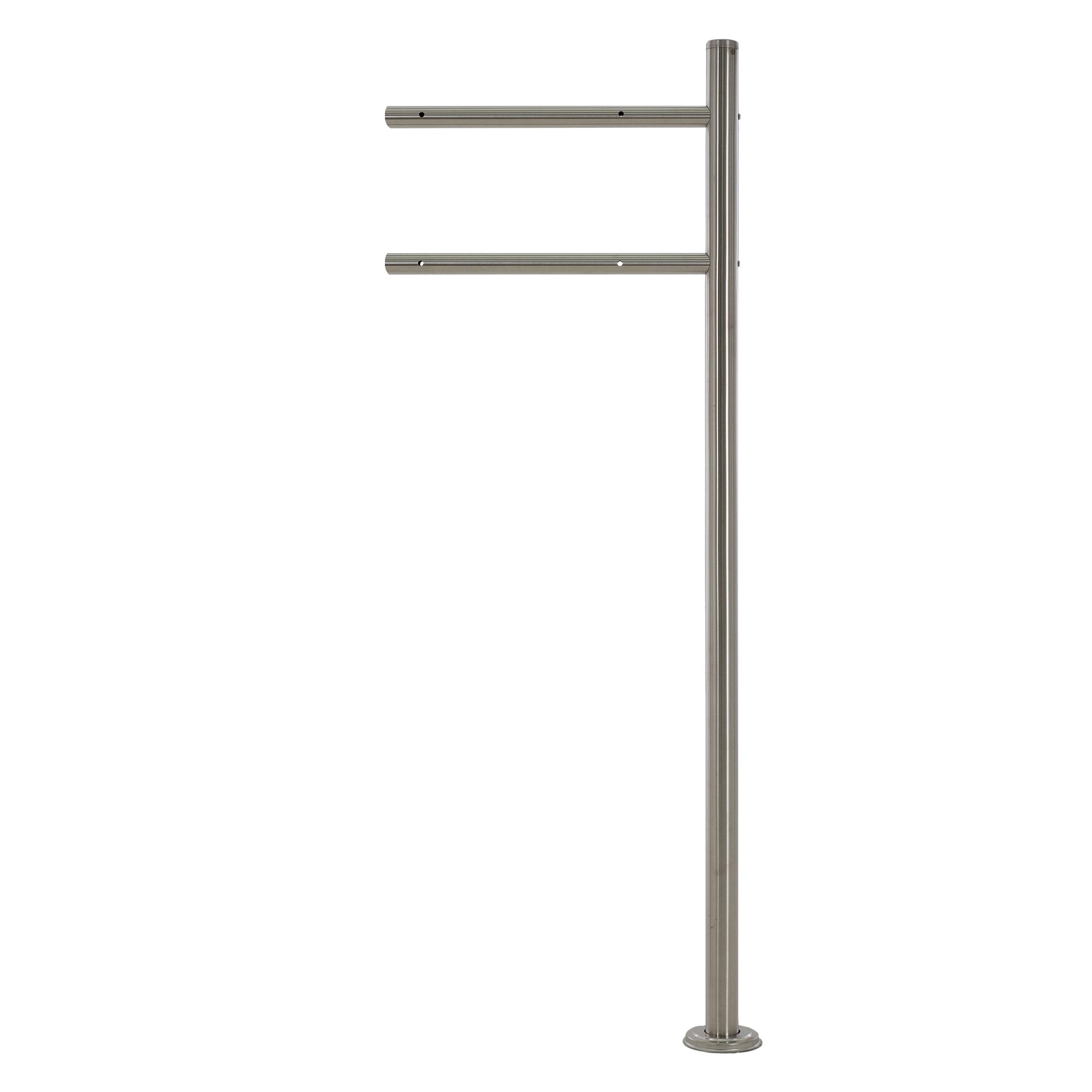 Support Piédestal Socle Pour Boîte Aux Lettres Argent En Acier Inoxydable 120 Cm