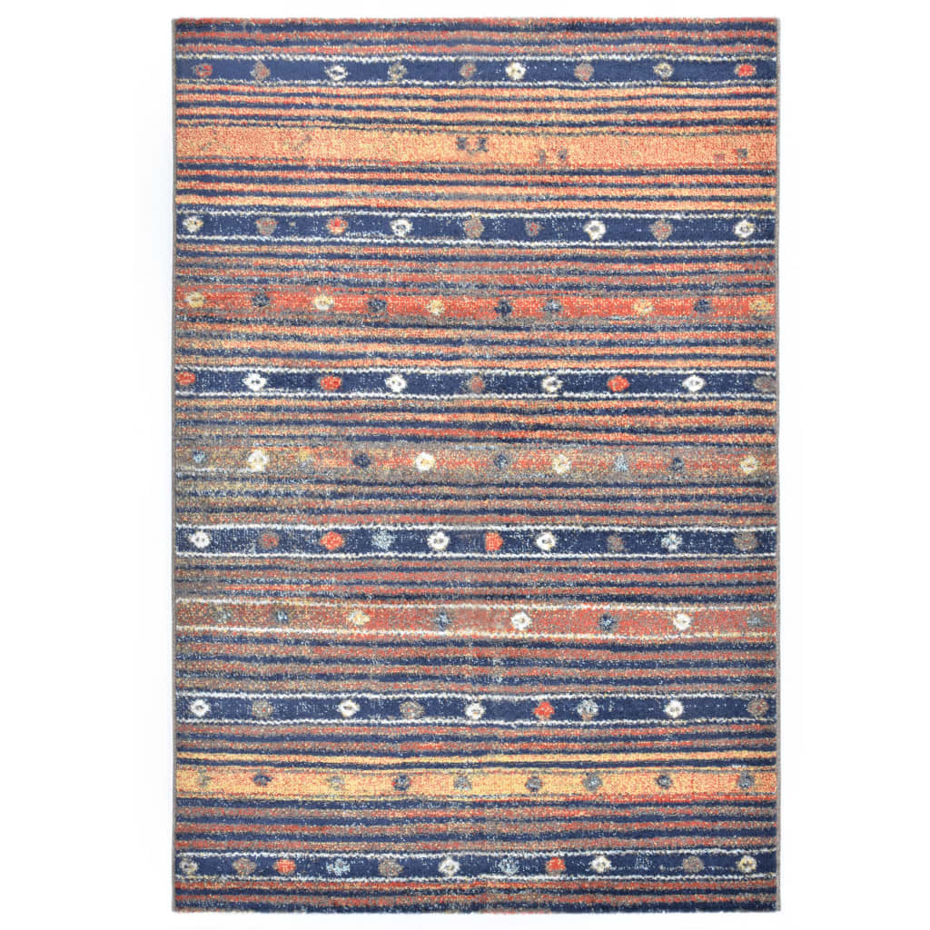 Vidaxl Tapis Bleu Et Orange 160x230 Cm Pp