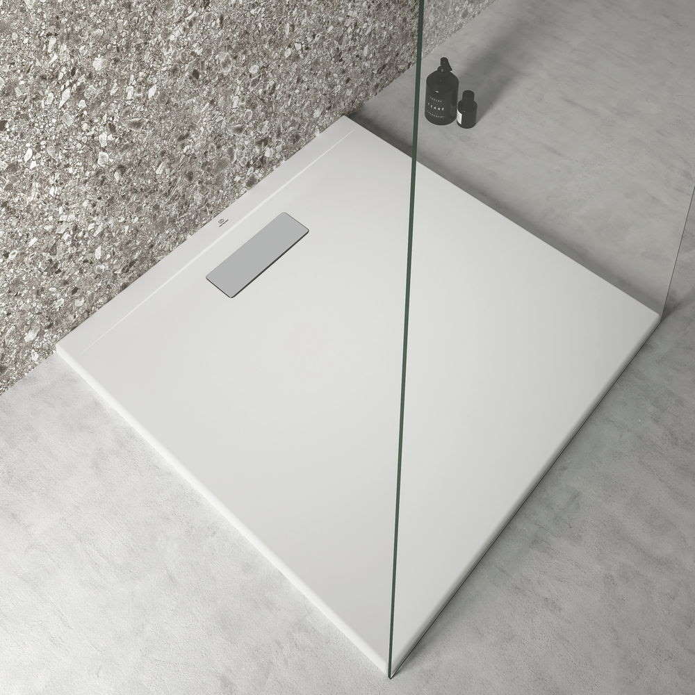 Receveur De Douche Carré Ultraflat - 80x80 - Blanc Mat - Acrylique
