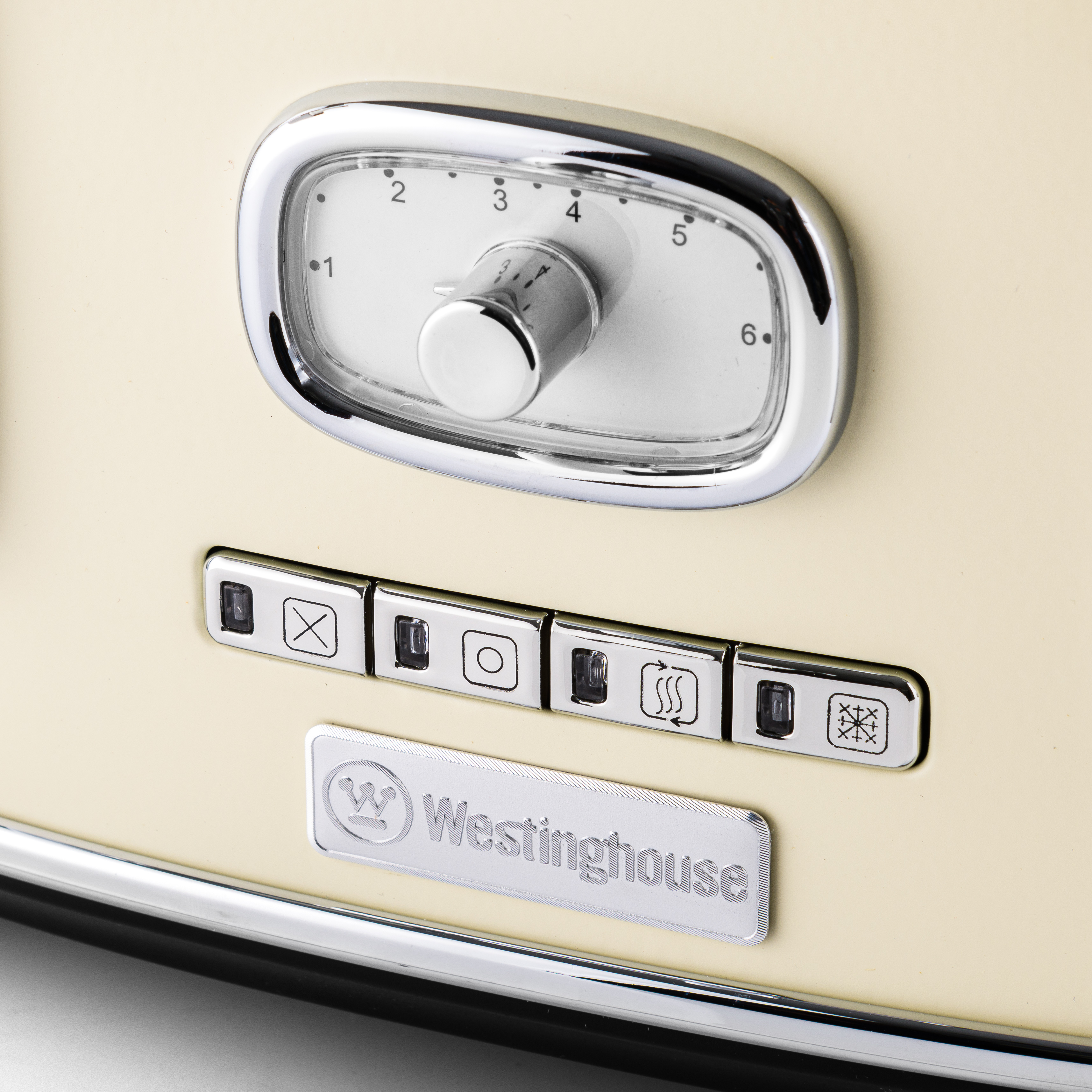 Westinghouse - Retro - Grille Pain 4 Fentes - Avec Grille Chauffante - Blanc